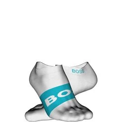 Hugo Boss Heren Sneakersokken Logo 2-pack Natural