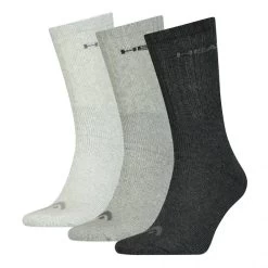 HEAD Unisex Sportsokken 3-Pack Grey Combo