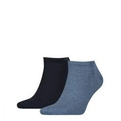 Calvin Klein Heren Sneakersokken 2-Pack Denim Melange