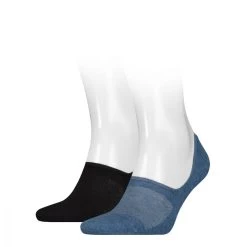 Calvin Klein Heren Footies High Cut 2-Pack Denim Melange