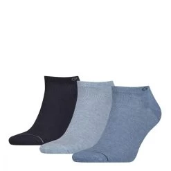 Calvin Klein Heren Sneakersokken 3-Pack Denim Melange