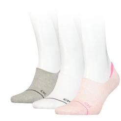 Calvin Klein Dames Footies High Cut Athleisure 3-Pack Pink Combo