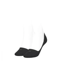 Calvin Klein Dames Footies Low Cut 2-Pack Zwart