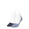 Calvin Klein Dames Footies Low Cut 2-Pack Denim Melange