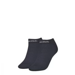 Calvin Klein Dames Sneakersokken Gripper 2-Pack Dark Navy