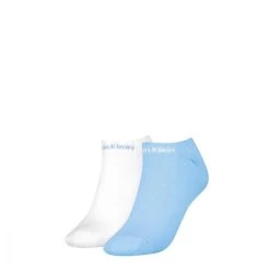 Calvin Klein Dames Sneakersokken Gripper 2-Pack Light Blue