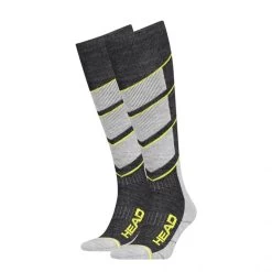 HEAD Skisokken Unisex V-Shape 2-Pack Dark Grey / Yellow