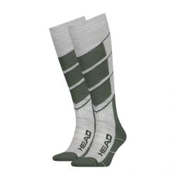 HEAD Skisokken Unisex V-Shape 2-Pack Dark Grey / Green