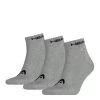 HEAD Quartersokken Unisex 3-Pack Grijs