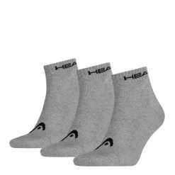 HEAD Quartersokken Unisex 3-Pack Grijs