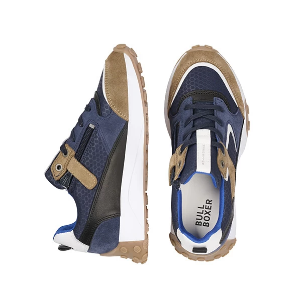 Bullboxer Sneaker Beige - Navy ATP001E5LABENYKB 2 Bullboxer Sneaker Beige - Navy ATP001E5LABENYKB - Afbeelding 2