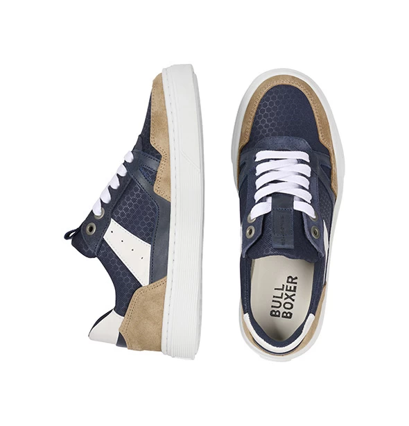 Bullboxer Sneaker Beige - Navy AOP009E5L_BENYKB 2 Bullboxer Sneaker Beige - Navy AOP009E5L_BENYKB - Afbeelding 2