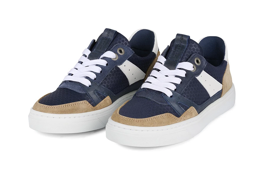 Bullboxer Sneaker Beige - Navy AOP009E5L_BENYKB 3 Bullboxer Sneaker Beige - Navy AOP009E5L_BENYKB - Afbeelding 3